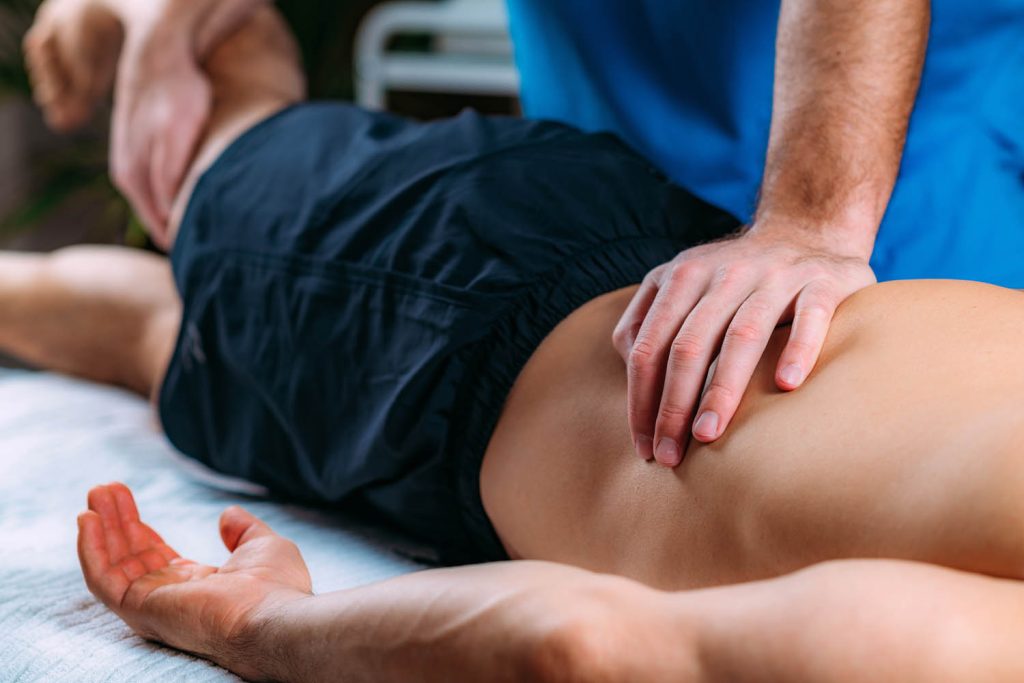 Person having sports massage