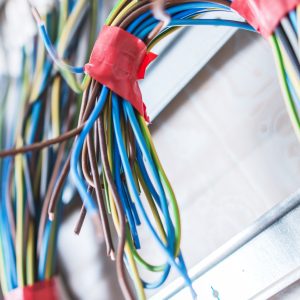 Electrical wires taped