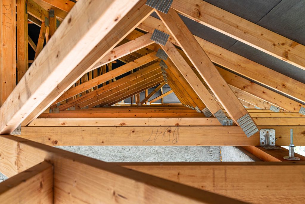 Wooden roof trusses