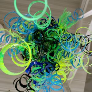 Abstract curled plastic