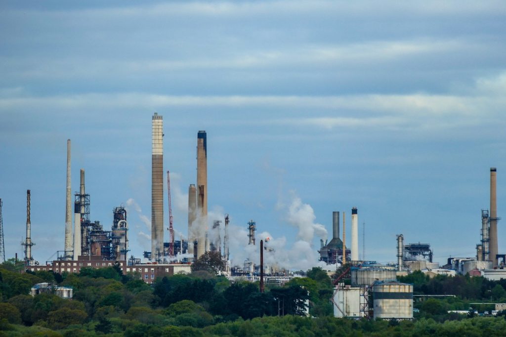 steel works in skyline