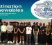 Destination Renewables heading and logo above a group of learners